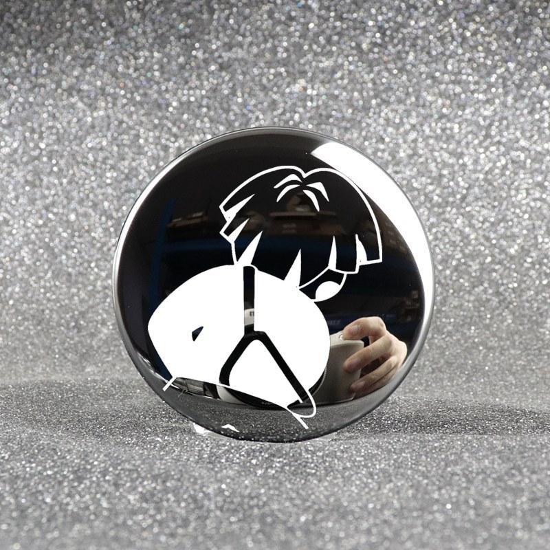 Suitable for Ideal I6 Hub Cap Car Sticker I8 Exterior Modification Mega Metal Decorative Sticker Black Black Warrior
