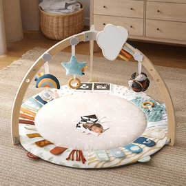 迈北彼木质新生儿健身架柔软舒适宝宝爬行垫婴幼儿早教游戏地垫