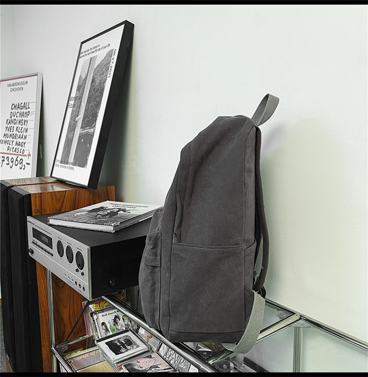 Rucksack Herren Universität Student Leinen Rucksack ins japanischer Stil einfach große Kapazität Reiserucksack Gymnasium Mittelschule Schüler Rucksack