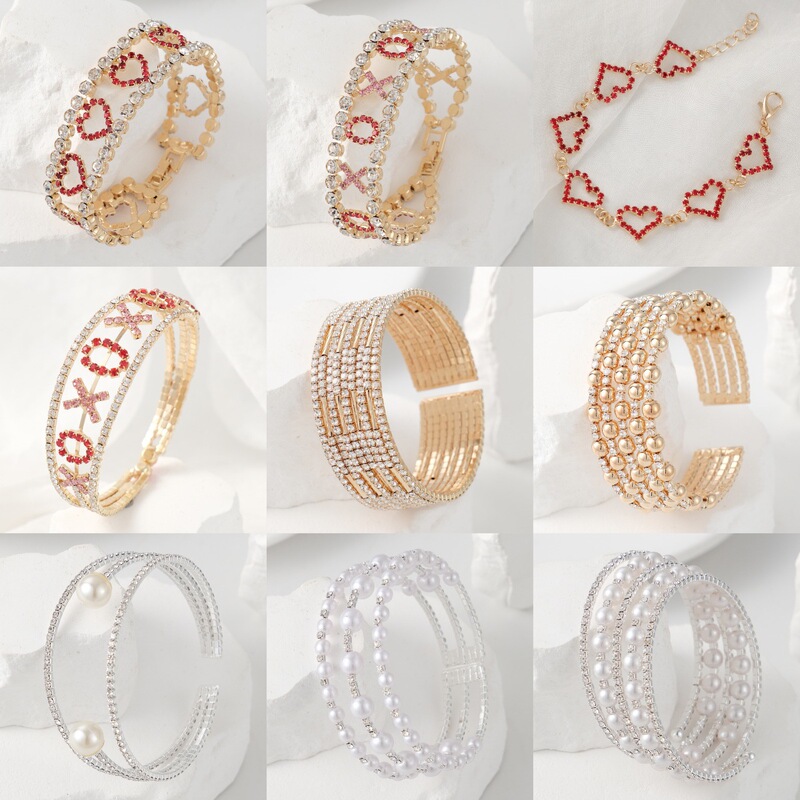 European and American Fashion Jewelry Daily Light Luxury All-match Bracelet Valentine's Day Gift Claw Chain Diamond Opening Bracelet