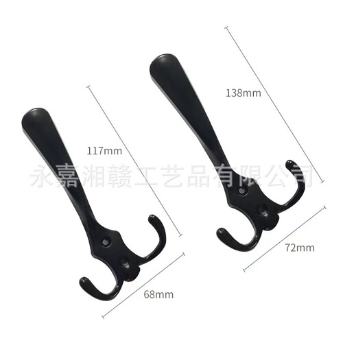 Zinc alloy clothes hook single hook coat hook wardrobe clothes hanger entrance wall single hook wall-mounted double hook