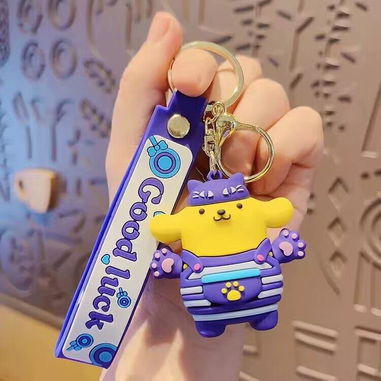 Кулон на брелке (Sanrio) Набор милых силиконовых подвесок — мягкие резиновые талисманчики, подарок на день рождения, различные персонажи