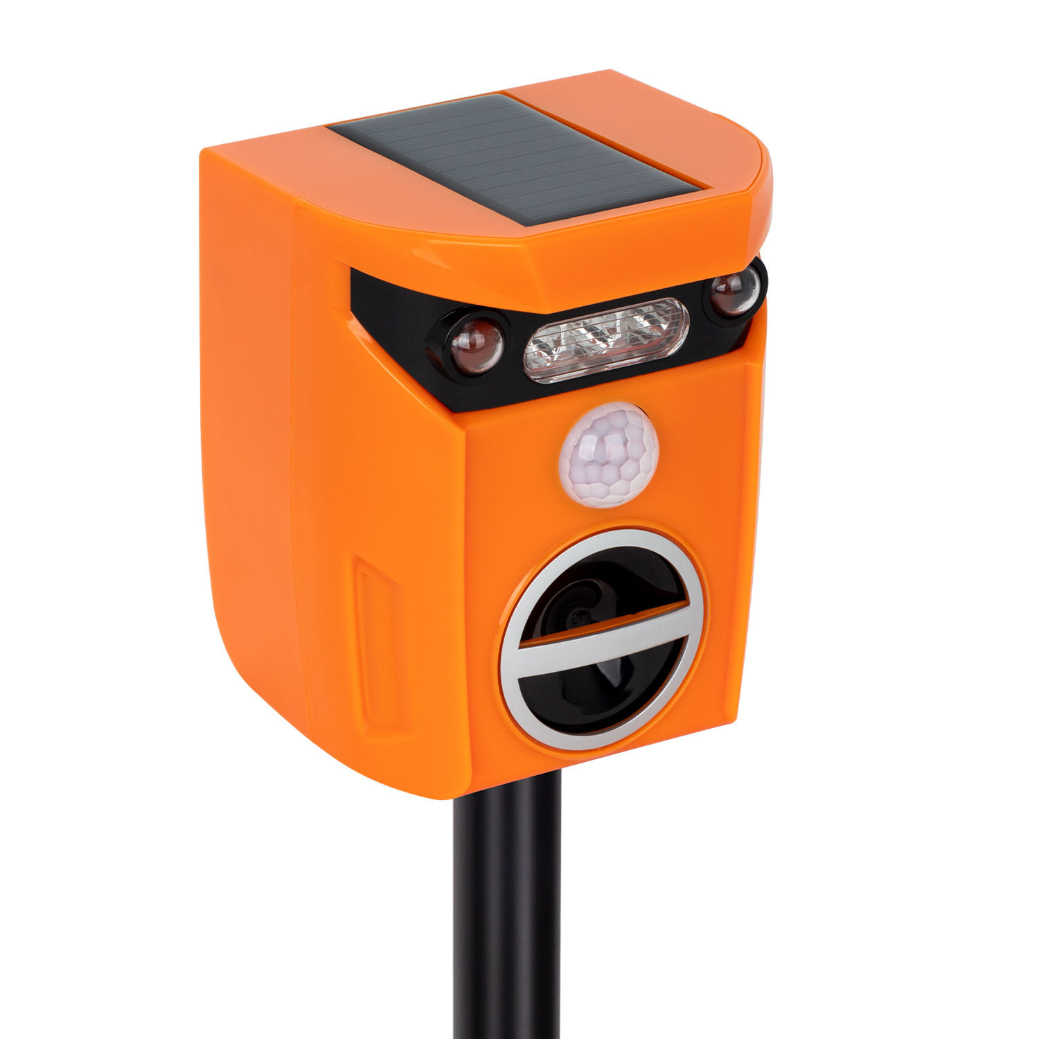 En stock comadreja solar ultrasónico infrarrojo sensor gato perro repelente de aves repelente de animales dispositivo