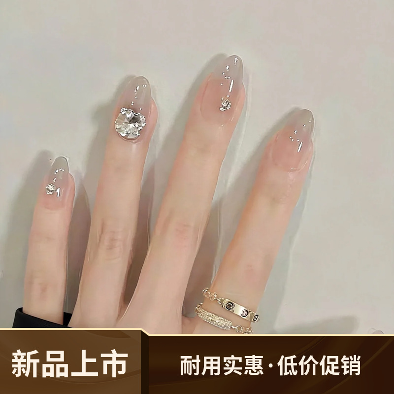 Summer Icy Transparent Cat-Eye Gradient Pre-Made Wearable Nails, Icy Transparent Elegant Simple Nail Stickers, Source Factory Wholesale Summer Icy Transparent Cat-Eye Gradient Pre-Made Wearable Nails, Icy Transparent Elegant Simple Nail Stickers, Source Factory Wholesale