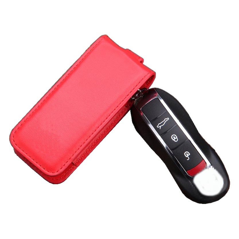Porsche Key Case Genuine Leather Cayenne Panamera Macan Car Key Cover First-Layer Cowhide Custom Logo