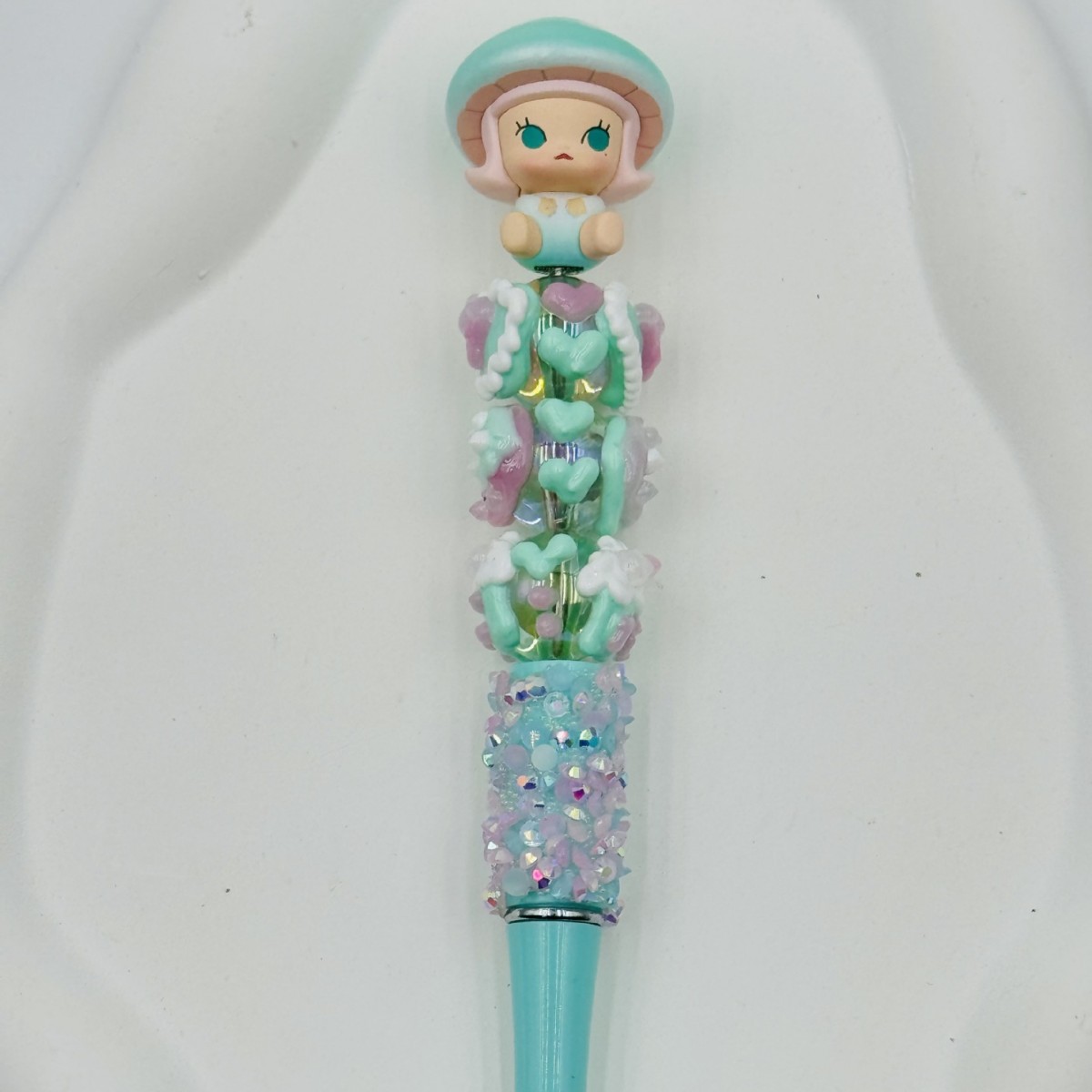 Genuino bolígrafo de granos espumoso, bolígrafo de cuentas encantador, bolígrafo de regalo creativo de dibujo a mano, bolígrafo de bola creativo