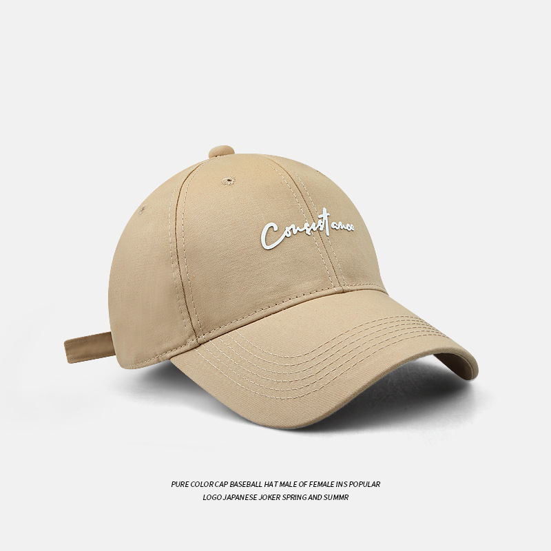 Letras de estilo coreano sombrero de béisbol de tapa suave hombres primavera y verano circunferencia de la cabeza grande versátil bordado borde curvo gorra de mujer cara de aspecto pequeño