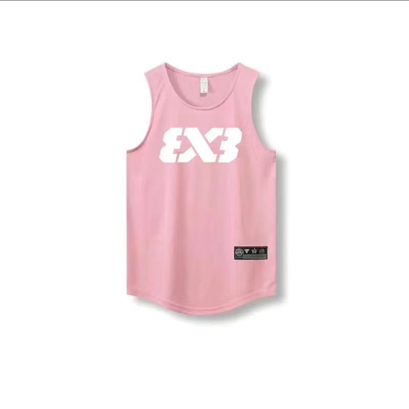 3X3 chaleco de malla de secado rápido ropa de entrenamiento transpirable FIBA chaleco deportivo de baloncesto delgado sin mangas fábrica de comercio estadounidense