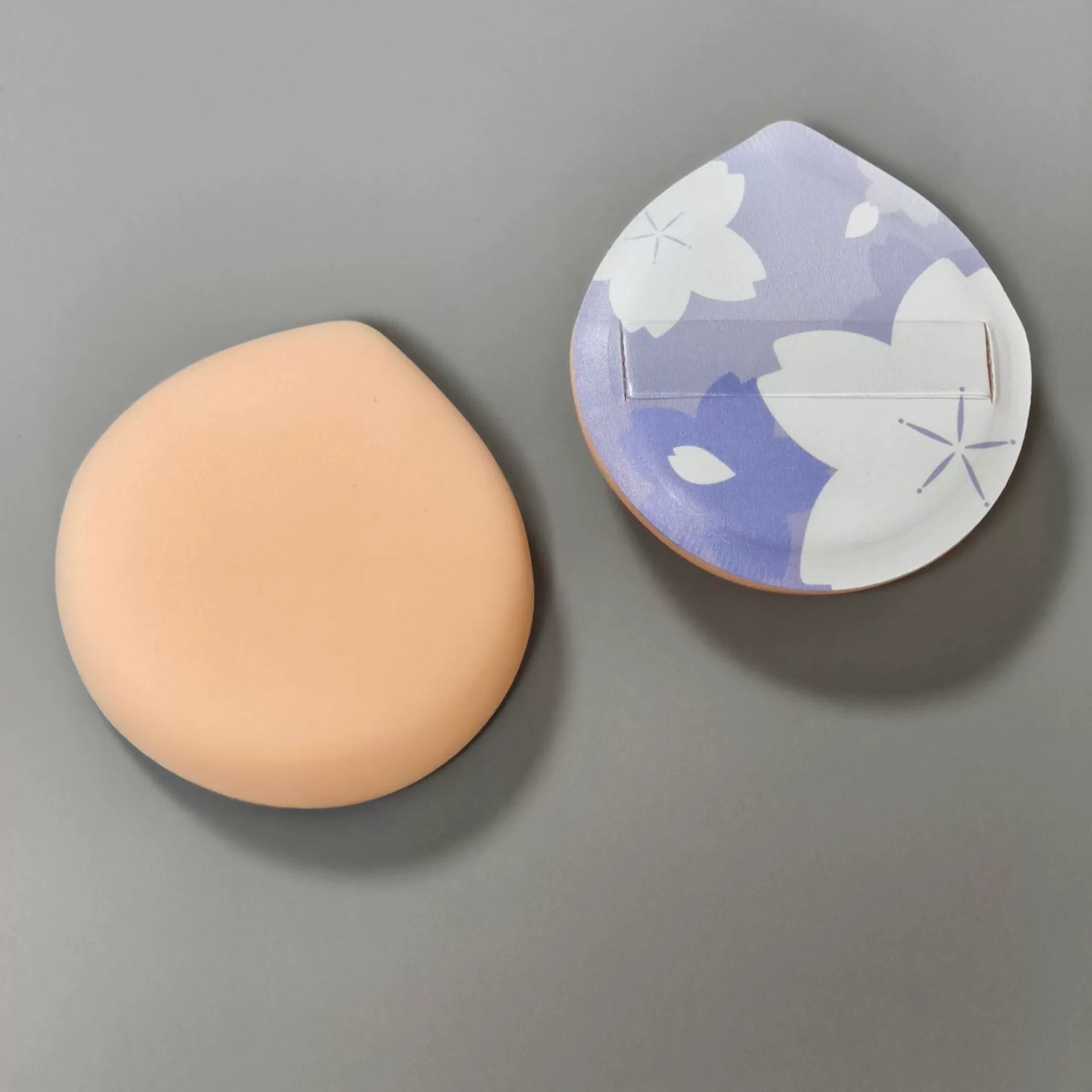 Cotton makeup sponges, assorted shapes (round/triangle/square), storage box, sizes 5–XL