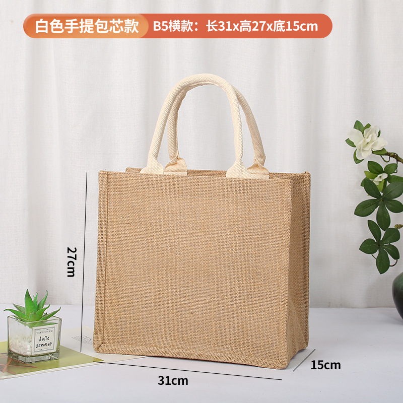 Bolsa de yute en blanco en stock, bolsa de arpillera de mano, bolsa de regalo DIY pintada a mano, bolsa de yute para compras. image 23