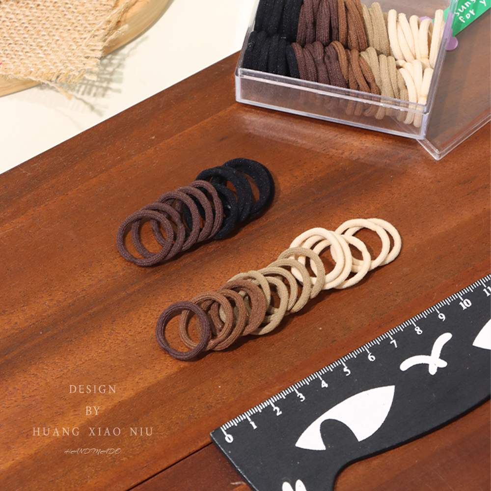 黄小妞宝宝基础皮筋美拉德色系婴儿扎头发头绳非一次性不伤发月衫