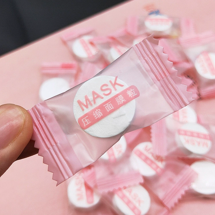 Wet moisturizing cosmetic face mask non-woven cloth, for beauty salons