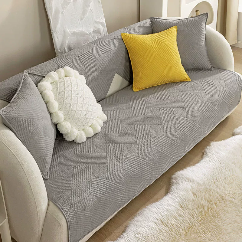 Beige sofa, universal non-slip modern pillow