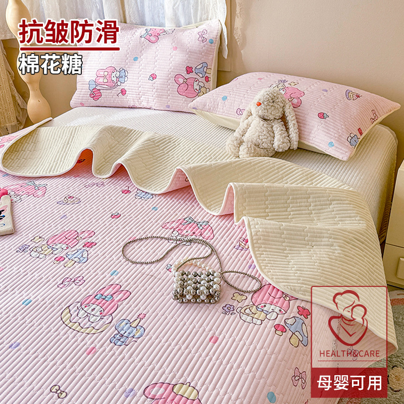 Juego de tres piezas con cubierta de cama de algodón Clase A 2025 nuevas sábanas de dormitorio acolchadas de tatami de algodón universal de cuatro estaciones