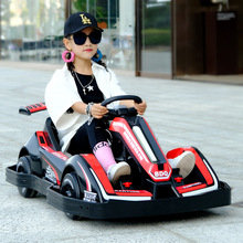 新款儿童电动车卡丁车四轮漂移车可坐人遥控自驾电瓶车小孩玩具车