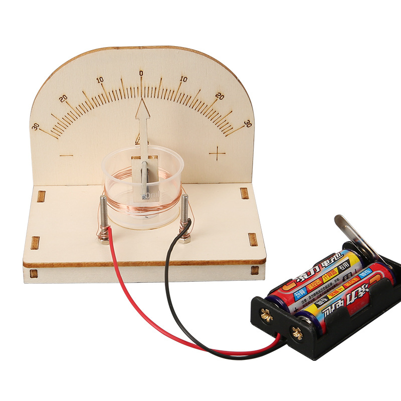 Diy galvanómetro material experimental científico stem tecnología de fabricación primaria niños ensamblaje manual ayuda de enseñanza