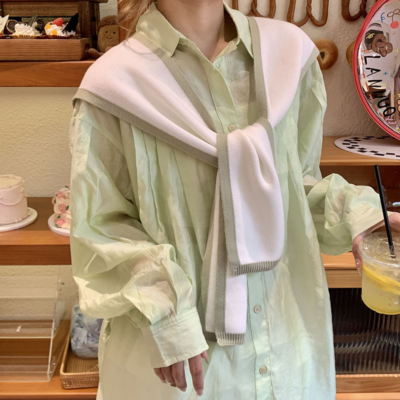 Chal de punto de alto nivel, todo fósforo, combinación de colores, diseño casual, diseño, chaleco, bufanda, decoración, cortina de pedo