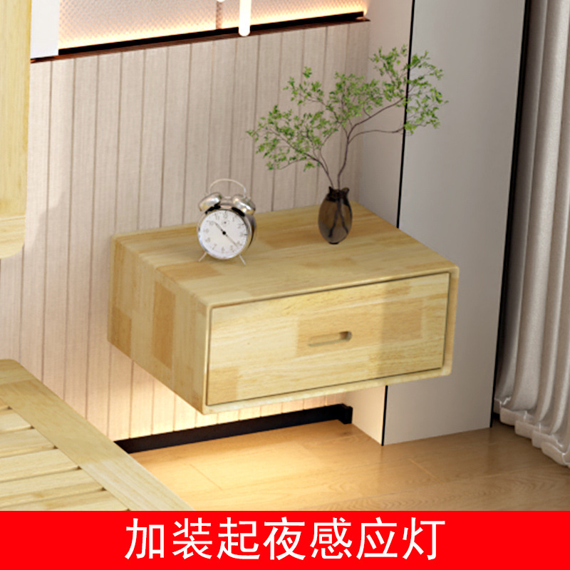 Moderno simple simple pequeño estante doméstico de madera sólida dormitorio red cabecera flotante cabecera al por mayor