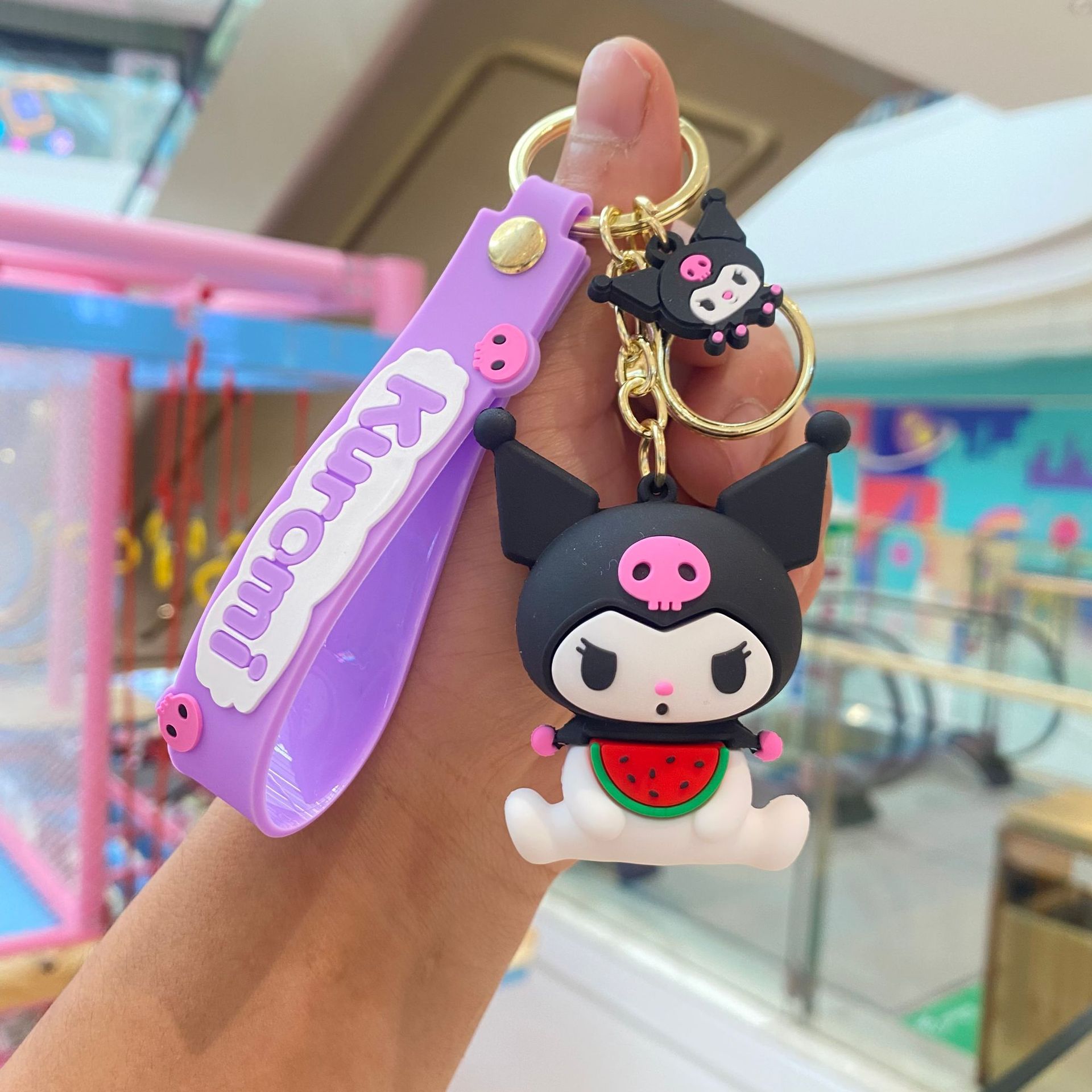 Creativo nuevo Sanrio Coolomi llavero muñeca coche llavero adornos par bolsa colgante al por mayor