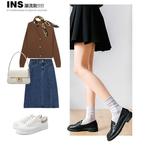 White crew socks, fluffy socks for spring and summer, thin version, INS trend, ice silk velvet, black, icy socks