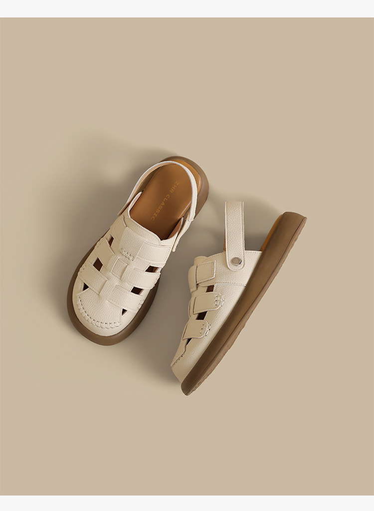Sandal nữ quai chữ V đế tăng chiều cao, lưới thoáng khí, có thể điều chỉnh hai kiểu — AB221 mét đen chi tiết 18
