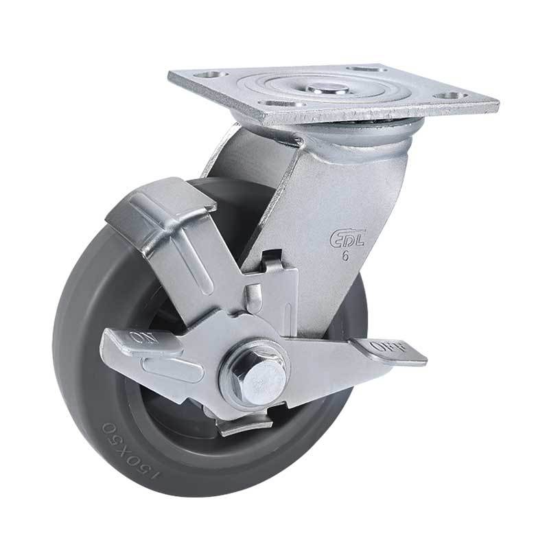 Rueda Giratoria de TPE Pesada 5 6 8 Pulgadas Modelo 73-56 de TPE con Freno para Carros de Laboratorio y Hospital image 6