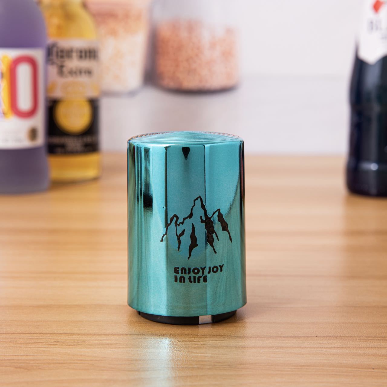 Glossy green bottle opener