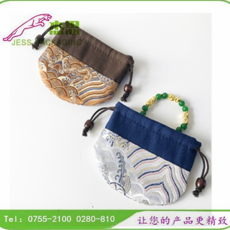 设计新款帆布古玩佛珠手串手镯收纳包珠宝玉器束口袋量大从优