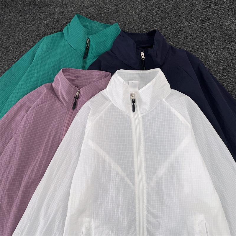 Ice Silk Stand-Up Collar Outdoor Sun Protection Clothing Men's Summer Anti-Uv Casual Jacket Light and Breathable Fishing Sun Protection Clothing