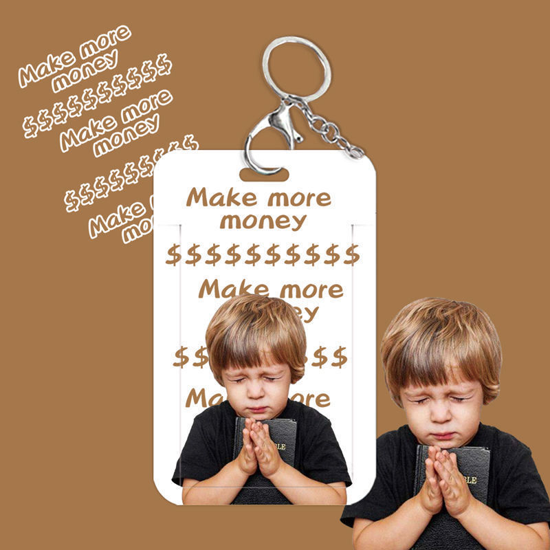 搞怪男孩校园卡公交车地铁卡套工作证件带挂绳胸卡学生羊城通可爱