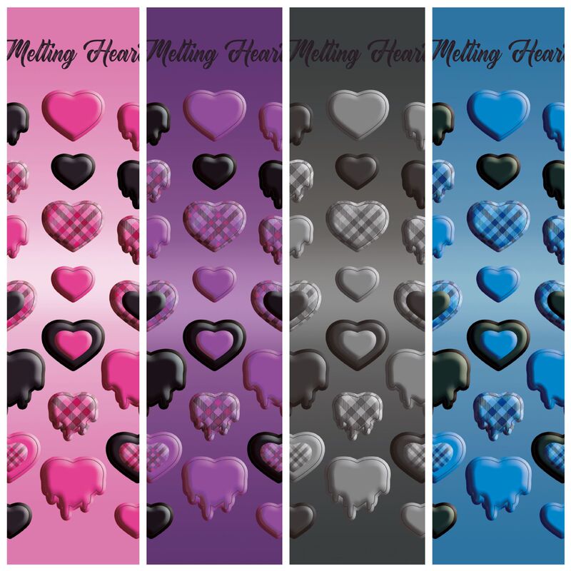 Curry Sissy Original Flow Heart Love Sticker DIY Goo Card Decoration Material