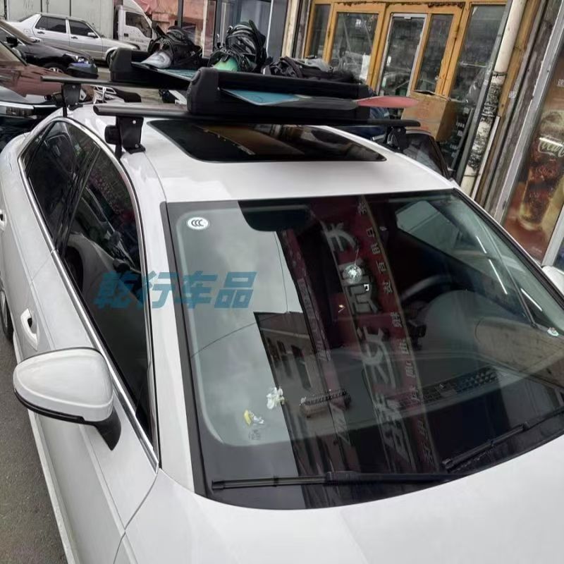2 Aluminum Alloy Car Roof Ski Racks for Loading Snowboards and Skis, Ski Sled Clip Holder