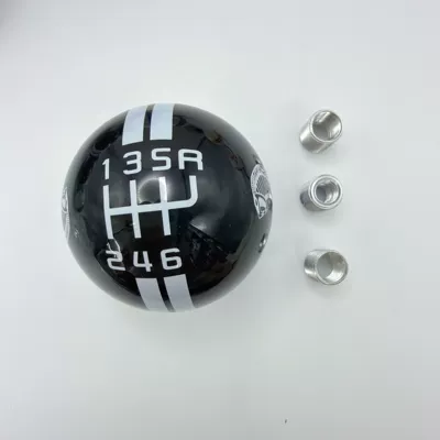 Cab and accessories, Shift Lever, Black Mustang - with-snake-right-5r-gear-black-ball-with-white-letters