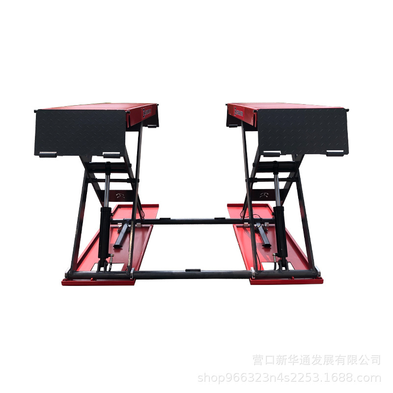 Elevación del coche elevación 1,2 m de altura móvil pequeña tijera 4 T mantenimiento auto reparación equipo instalación libre