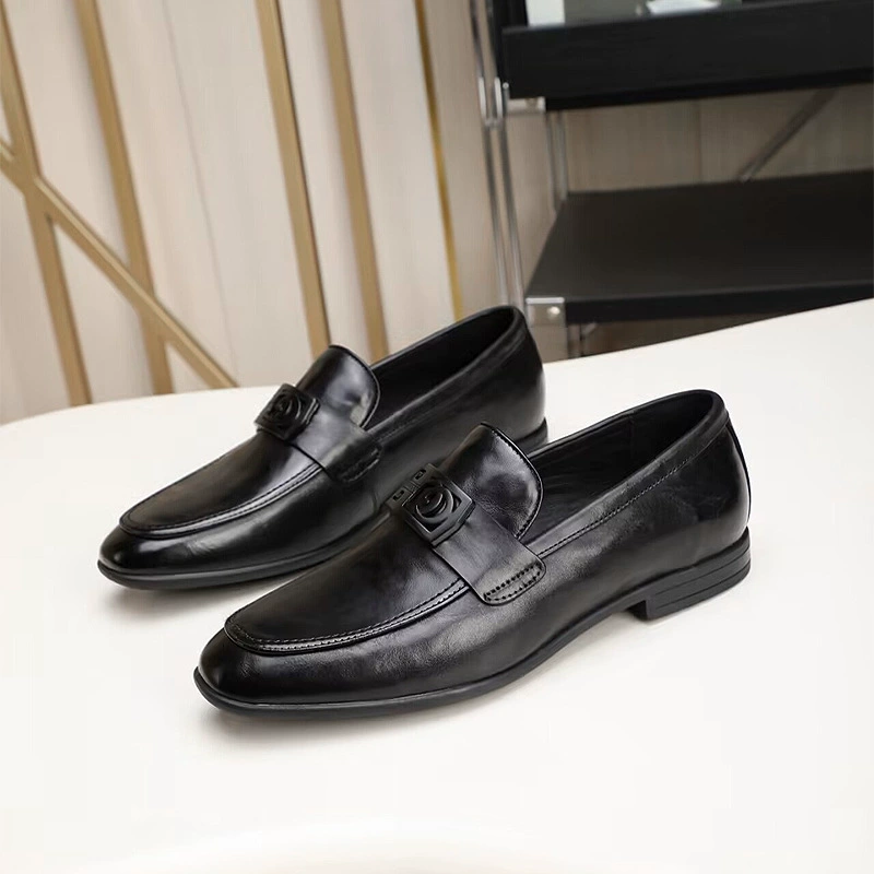 Новые мужские туфли из натуральной кожи, деловые лоферы из воловьей кожи первого слоя с мягкой подошвой, модные модельные туфли в корейском стиле.