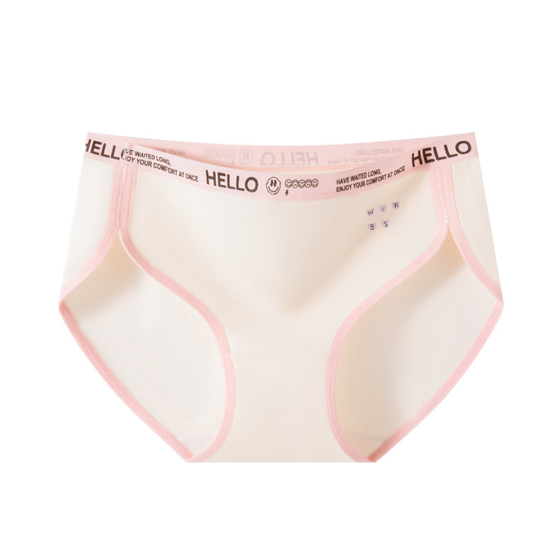 Bragas de algodón puro, entrepierna antibacteriana, cintura media, horquilla alta, deportes, pantalones cortos triangulares para niña de viento dulce y picante, nueva ropa interior para mujer