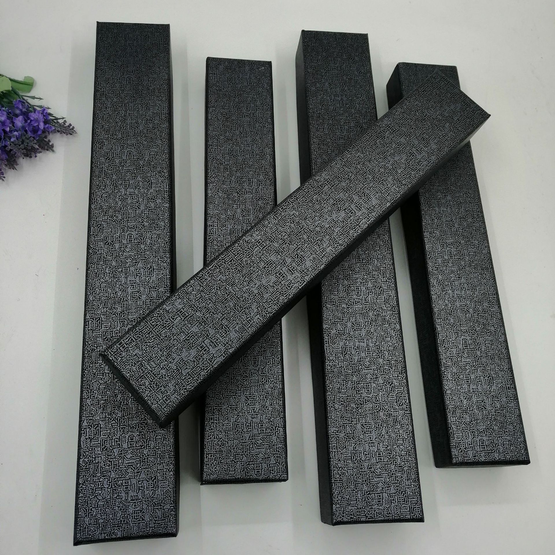 现货笛箫纸盒镇尺毛笔礼盒卷轴包装盒 车饰长条包装盒翻盖礼品盒