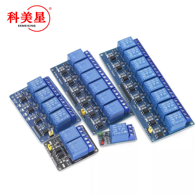 Módulo de relé 5V/12V/24V 1/2/4/8/16 Accesorios de placa de desarrollo de aislamiento de optoacoplador de disparo de bajo nivel