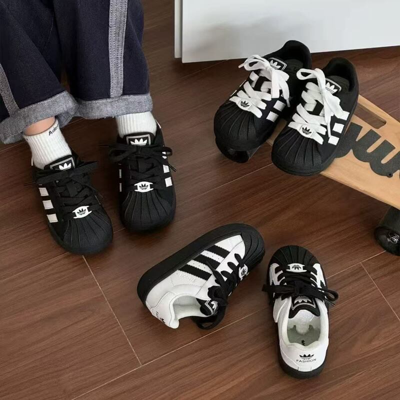 Children's Sports Shoes 2025 Spring & Fall New Fashion Brand Boys' Shell Toe Sneakers Soft Sole Baby Girls' White Shoes Children's Sports Shoes 2025 Spring & Fall New Fashion Brand Boys' Shell Toe Sneakers Soft Sole Baby Girls' White Shoes