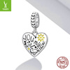 European and American supply love brand pendants 925 silver you