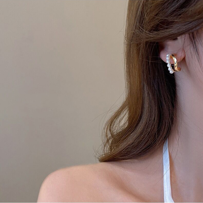 S925银针法式小珍珠耳钉女小众设计感高级性冷风精致通勤耳钉耳饰详情26
