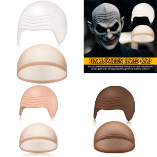 Halloween Latex Bald Headgear No Shaving Party Performance Makeup Mask Cosplay Monk Performance Props