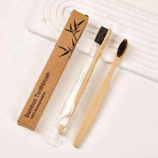 Bamboo toothbrush Soft Human Family Film Film Soft Carbon Adult Manual Cleaning Home Soft Hair Tooth Brush Wholesale
