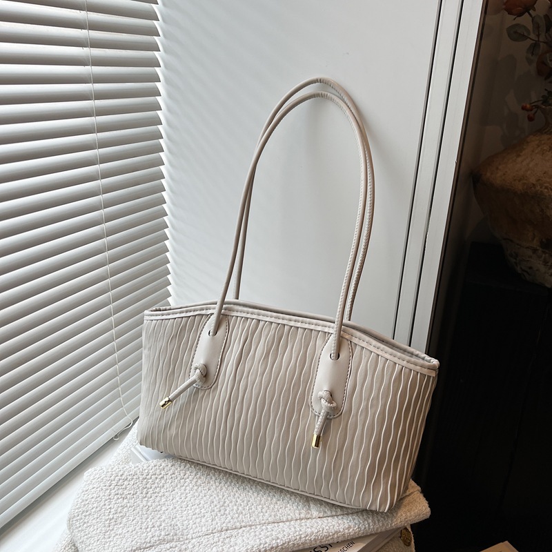 Nicho Zhong estriado bolso de hombro único para mujeres otoño invierno 2025 nuevo bolso de mujer de viaje universal bolso de mano
