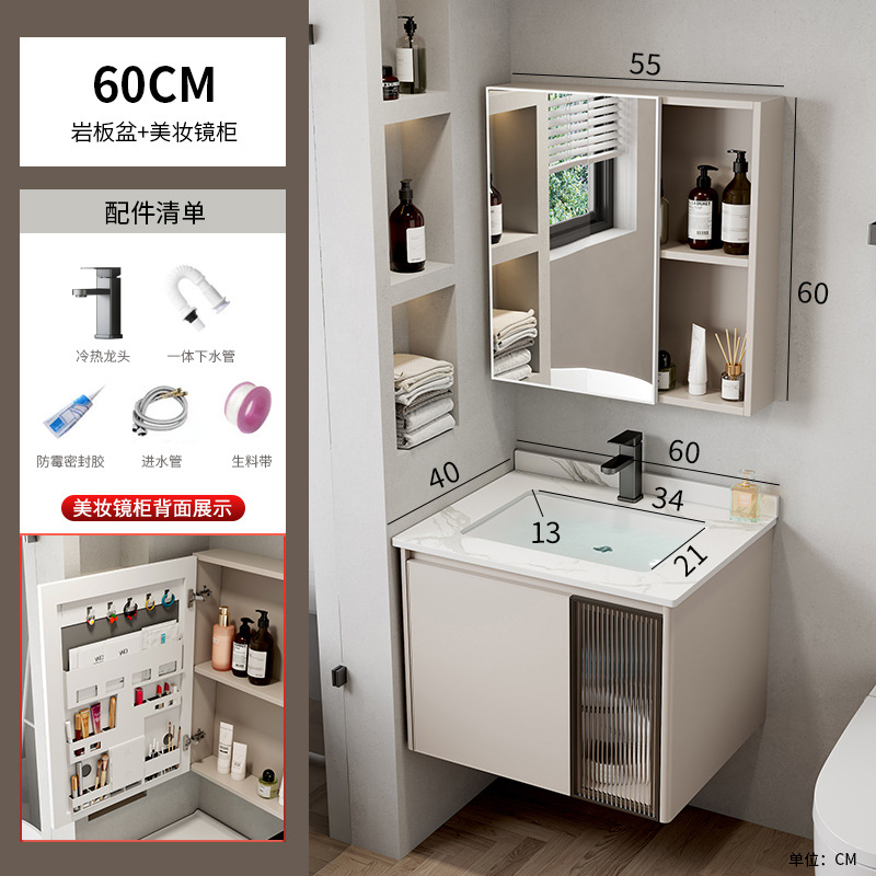 Espacio de aluminio cuarto de baño combinación Hotel Roca Placa de lavado integrado mesa de lavado baño lavabo cuenca transfronteriza