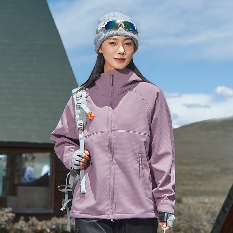 定制加绒软壳衣男女2025新款春秋冲锋衣防风防水户外登山情侣外套|undefined