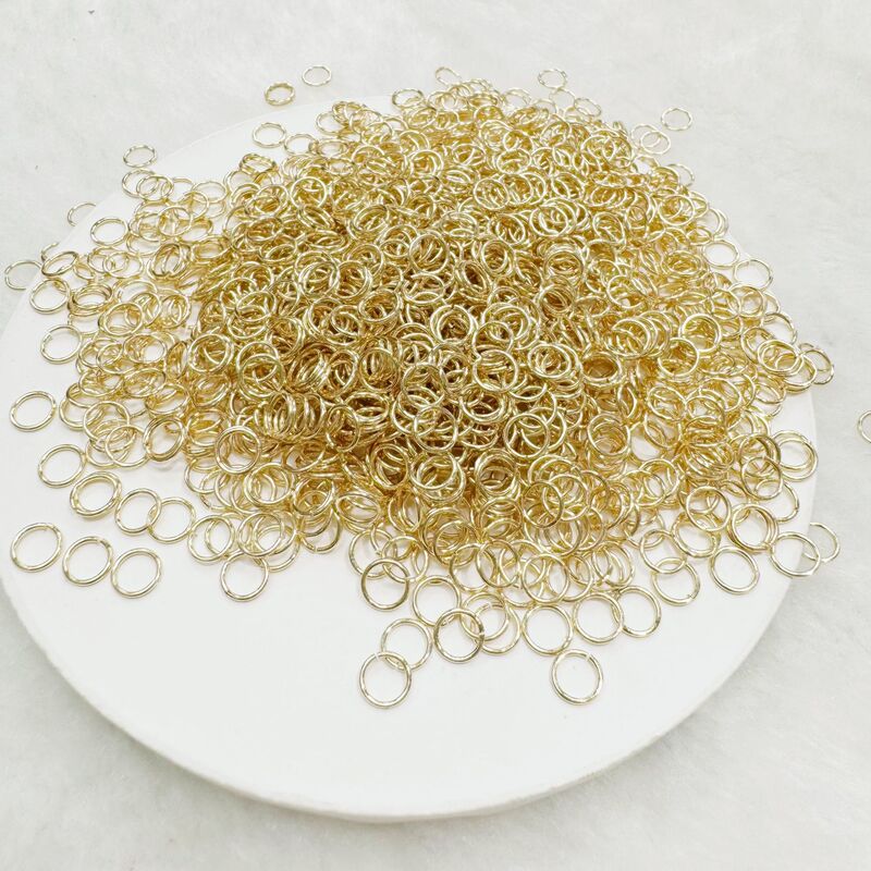 14K Gold-Plated High Color Retention Closed Ring, Color Retention Open Ring, Necklace Bracelet Connector Closed Ring DIY Accessory