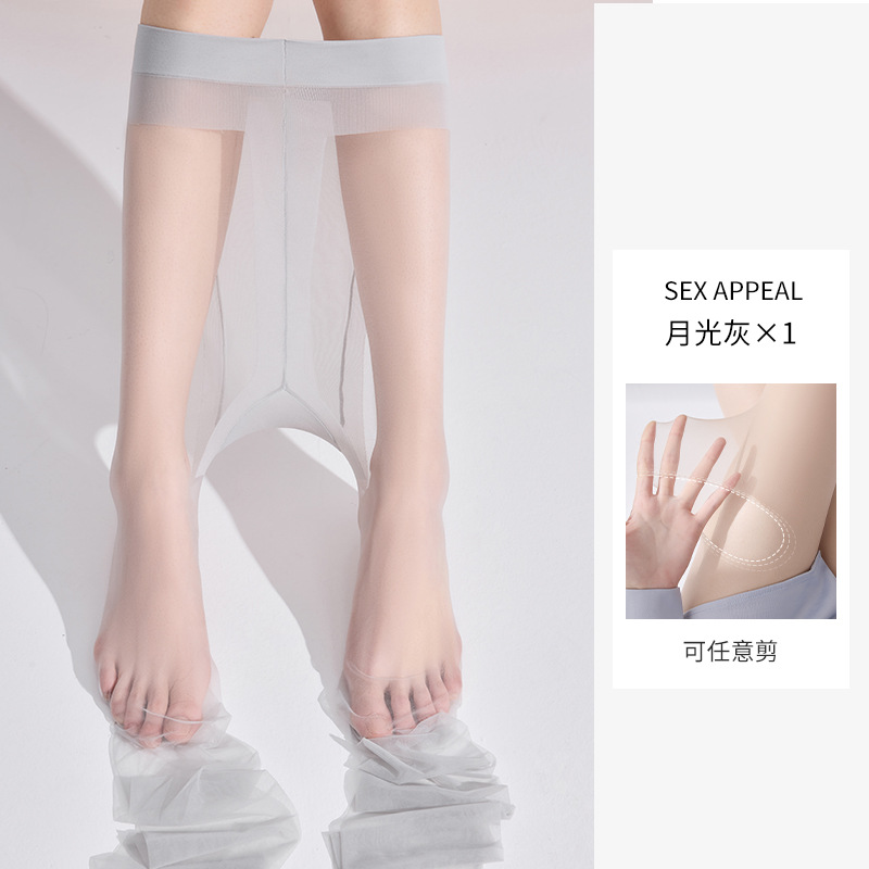 Medias de verano delgadas damas anti-hock seda ultra delgada azafata gris sexy calzoncillos sin marcas 0d