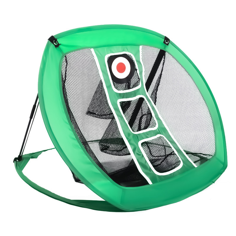 La práctica del golf neto de corte interior varilla neta práctica cuadrada neta plegable pelota neta de golf suministros de práctica de interior