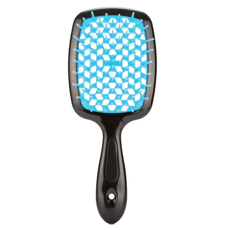 Paddle Massage Hair Brush, Grid Vent Detangler for Women, Colorful OPP/PVC Packed 8.7×5.7 cm